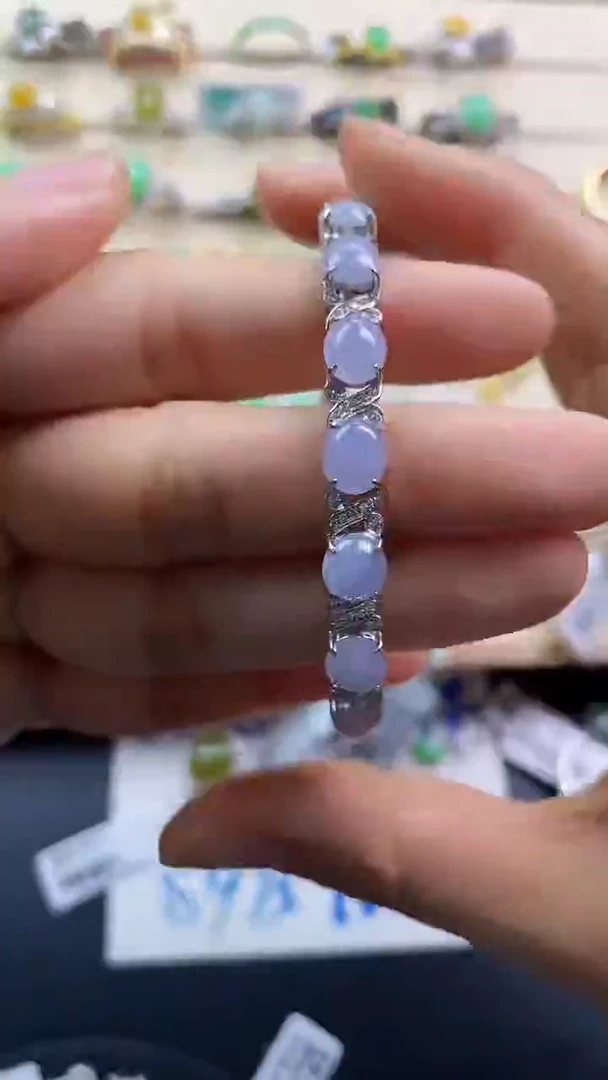 银S925镶嵌戒指翡翠翡翠 蛋面 银S925镶嵌