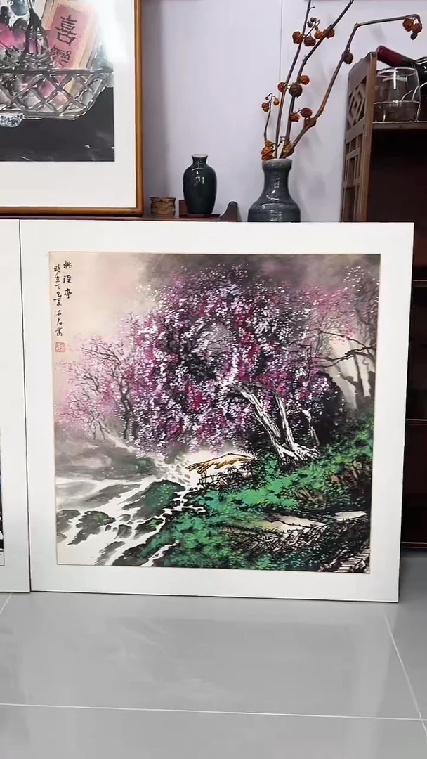国画?董海军 80*80 桃花