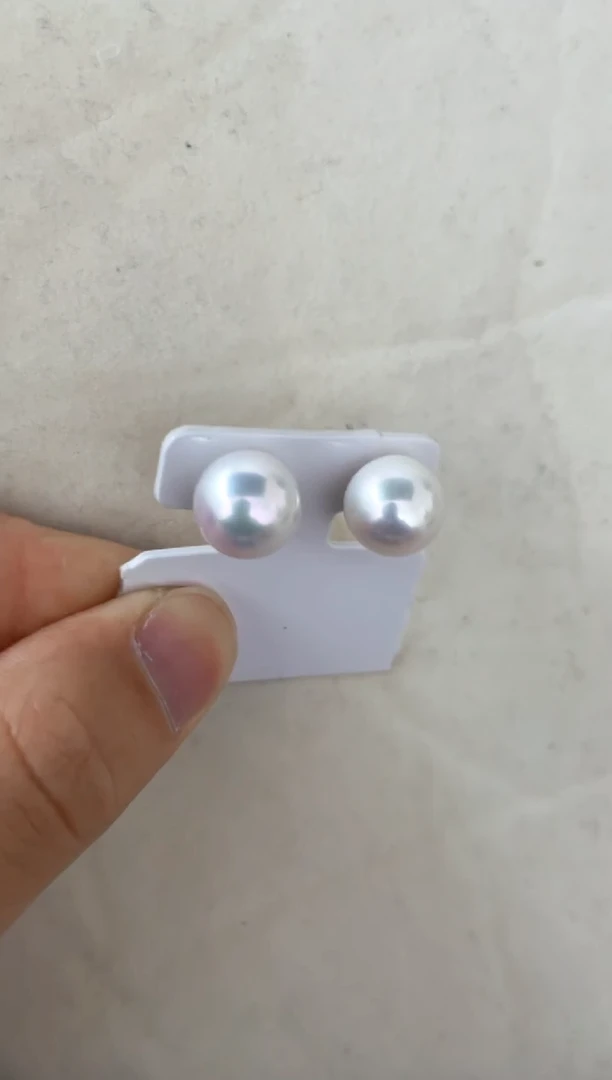 【闪购商品】淡水珍珠耳饰银S925镶嵌耳钉
