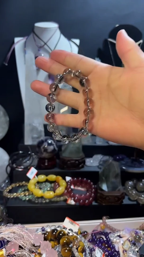 未镶嵌手链发晶天然黑发晶水晶手链