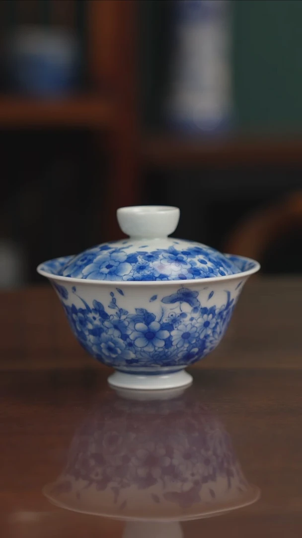 晓月窑青花蝶恋花