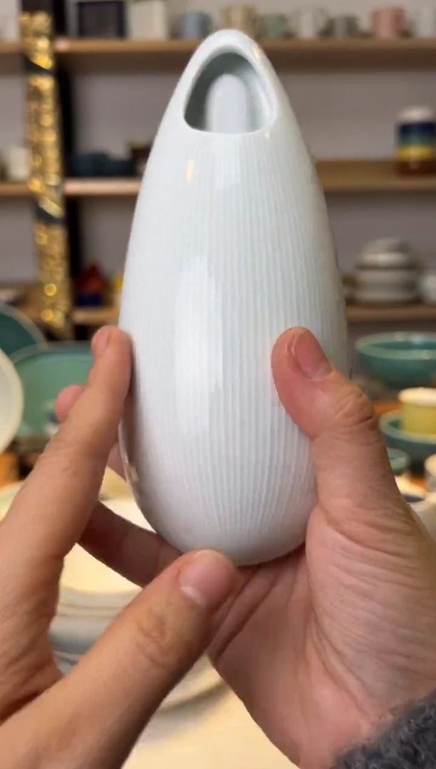 【闪购商品】盘水滴 花器  （L） 白