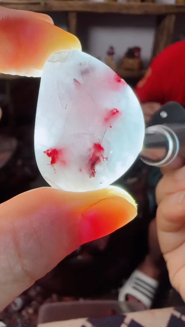 天然辰砂朱砂原矿石吊坠37