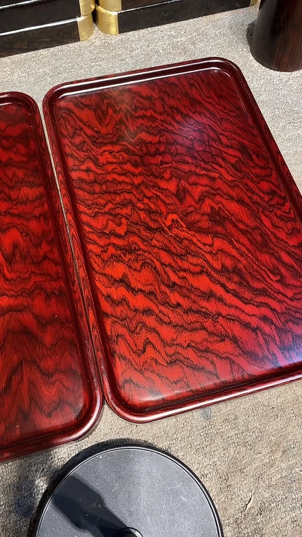 木木雕款꧁****꧂大茶盘一个