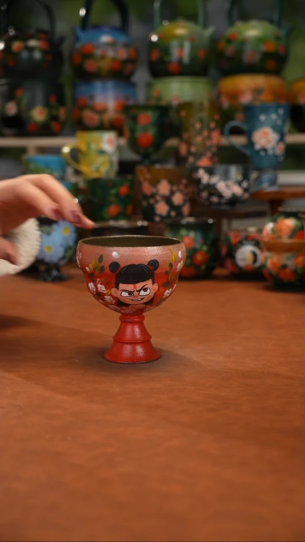 紫砂油画手绘釉下彩