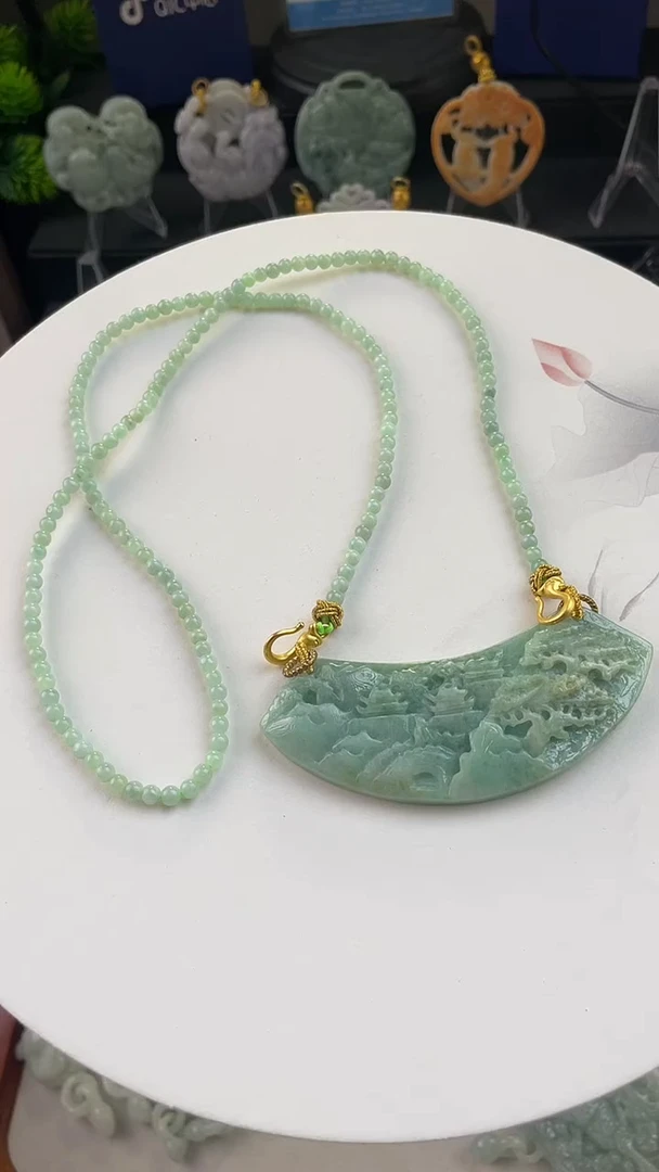 翡翠未镶嵌颈饰2723手工定制默认微瑕主播介绍为准