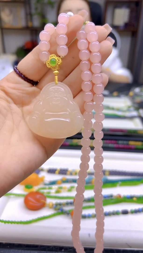 和田玉未镶嵌毛衣链DIY款M285