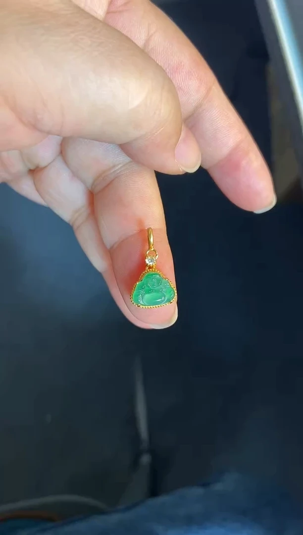 吊坠(不含链)银S925镶嵌翡翠1