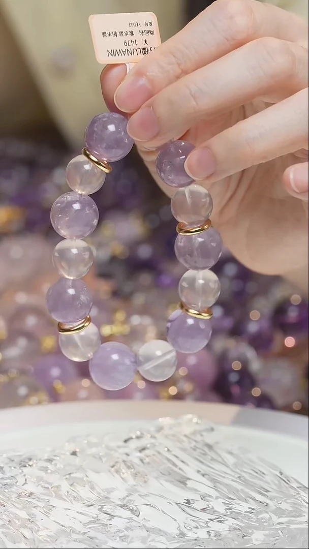 未镶嵌手串水晶紫水晶粉水晶手串·YY0025OC124L033
