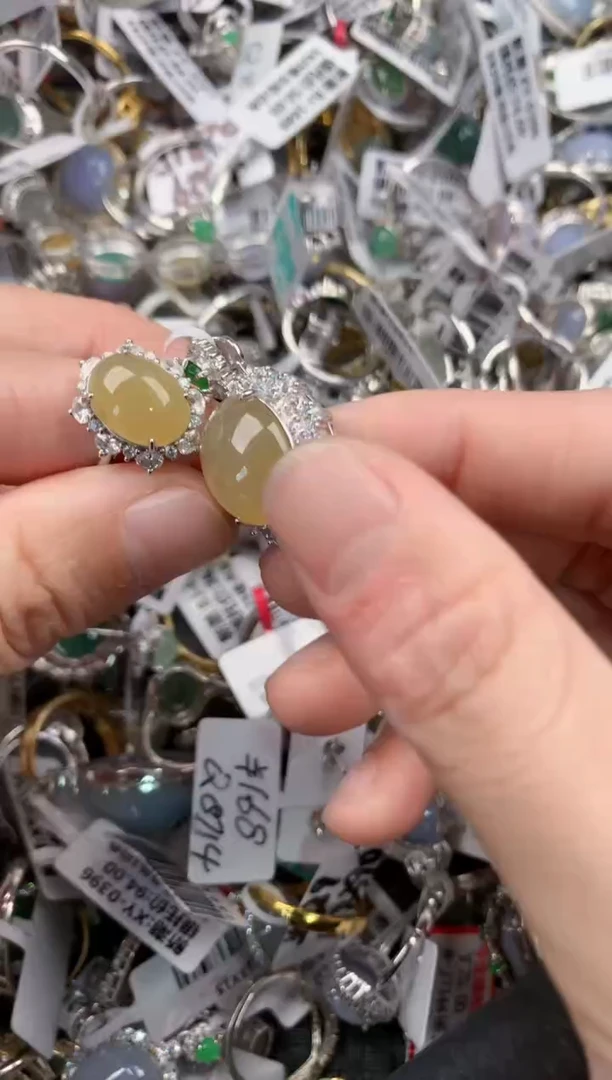 银S925镶嵌戒指翡翠10              5