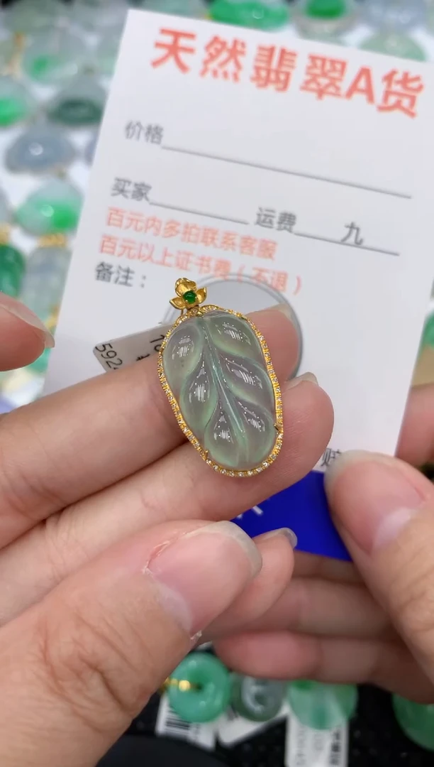 【闪购商品】翡翠颈饰18K金镶嵌1111111111