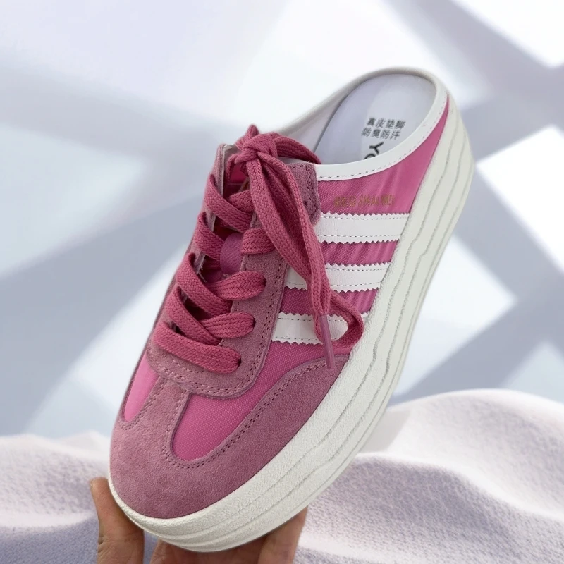 2025新款厚底板鞋百搭德训鞋圆头休闲鞋半拖透气时尚潮流84390