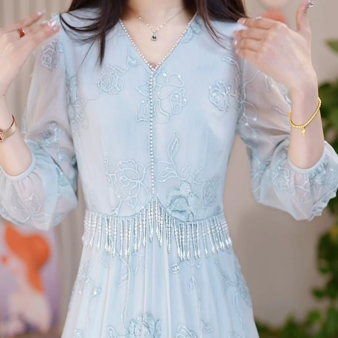 [杏相依衣橱]早夏新款A88829-1优雅端庄 时尚休闲百搭 女装连衣裙