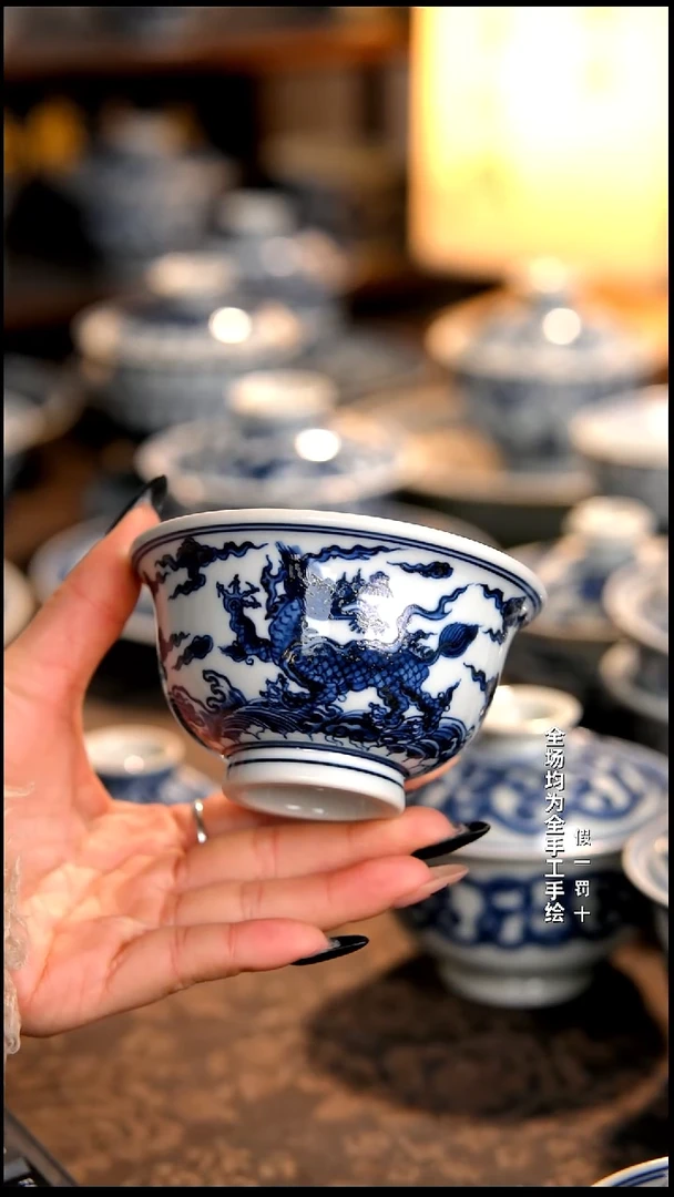 景德镇全手工手绘柴窑茶器福利