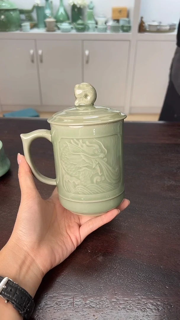 龙泉云间青瓷小米茶器