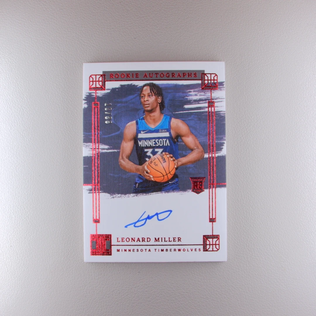 伦纳德 米勒 新秀 小真金 88编 帕尼尼NBA国宝手提签字球星卡