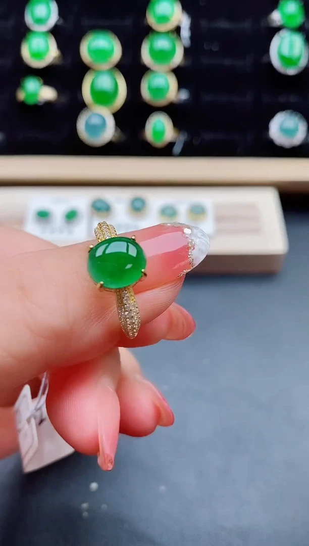 【闪购商品】翡翠戒指银S925镶嵌850050