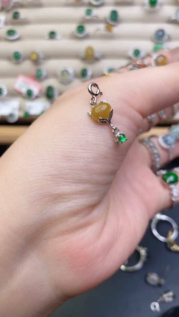 银S925镶嵌戒指翡翠0