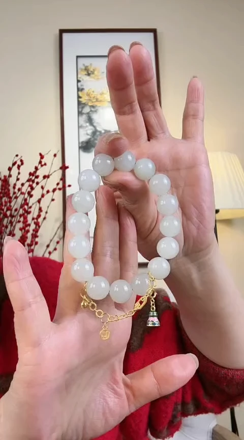 【闪购商品】和田玉手链银S925镶嵌和田玉