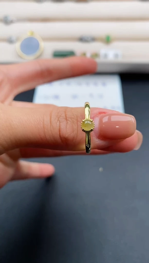 银S925镶嵌戒指翡翠4444444+2