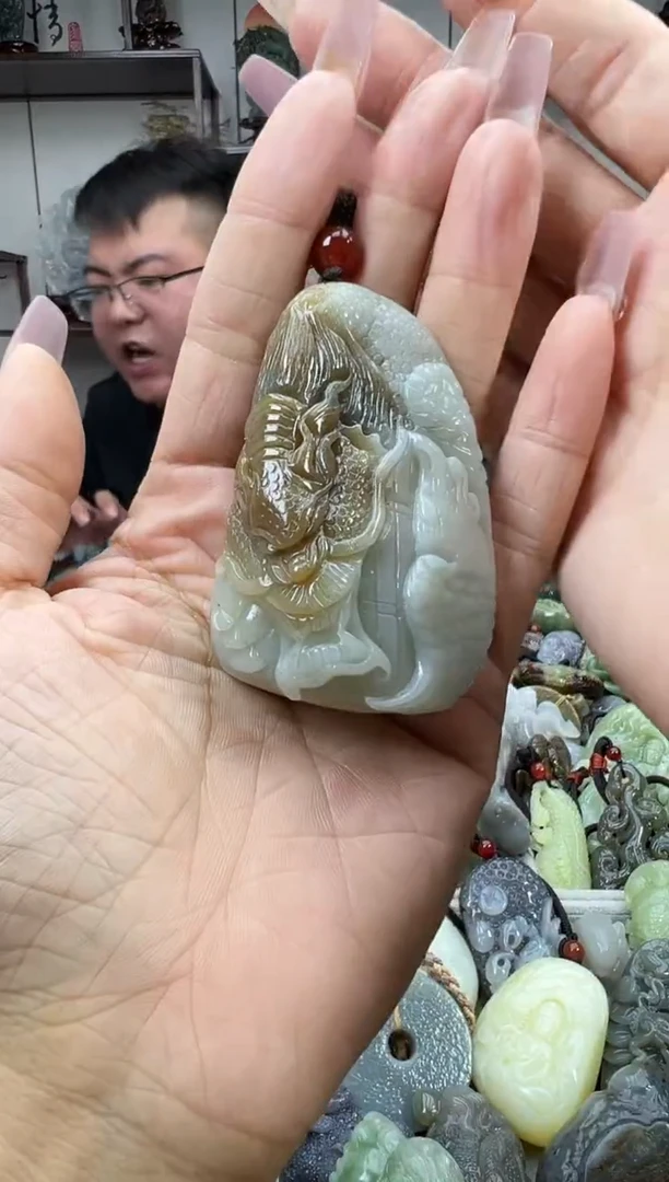 和田玉未镶嵌把件1