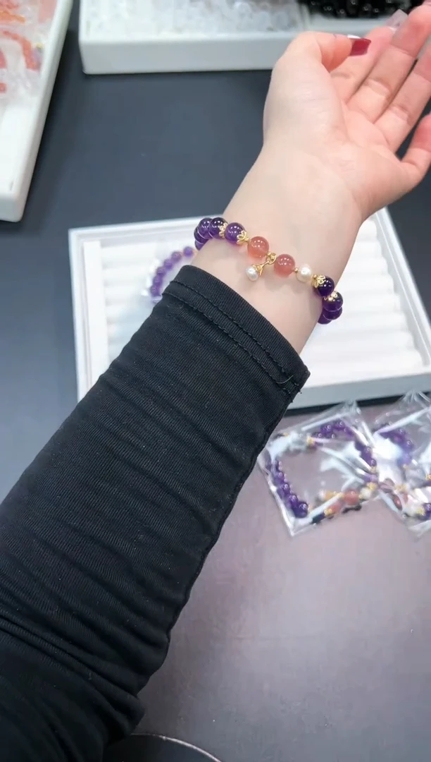 【闪购商品】水晶手串未镶嵌82r多样性发其一/1条默认微瑕