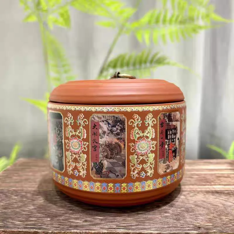 大红袍紫砂茶叶3145高档储茶罐普洱茶盒特惠
