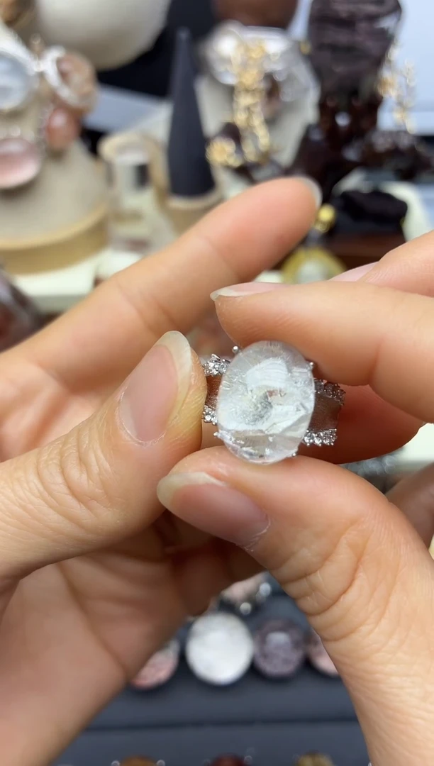 银S925镶嵌珠宝半成品水晶定制定制