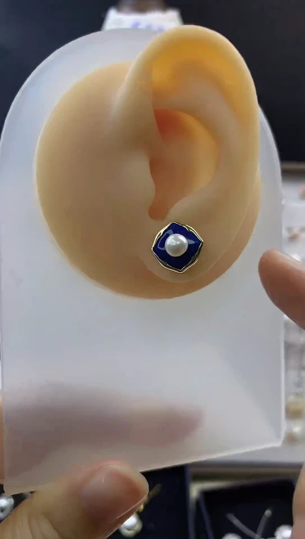 合金耳饰淡水珍珠68
