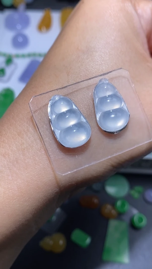 未镶嵌定制翡翠福豆16.7*10.6*3.7