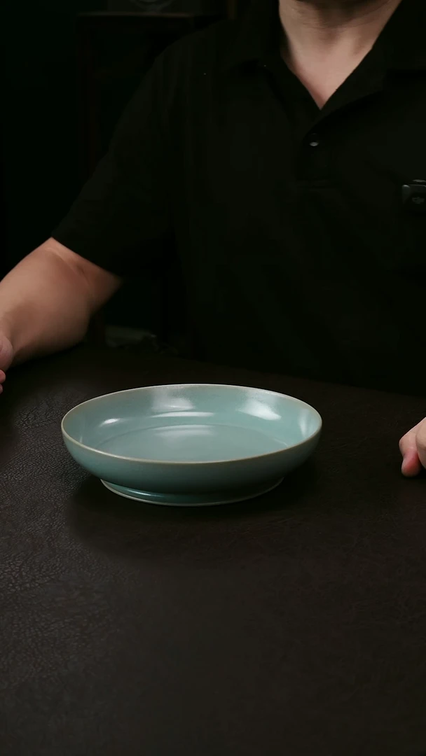 其他汝官窑偏绿大圆洗22