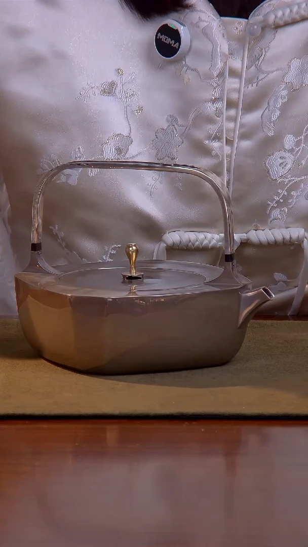 成****）浮丘山房 八方锦程 紫皮 足银 烧水壶