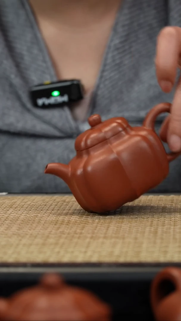 【闪购商品】紫砂茶壶生砂朱泥筋纹德钟