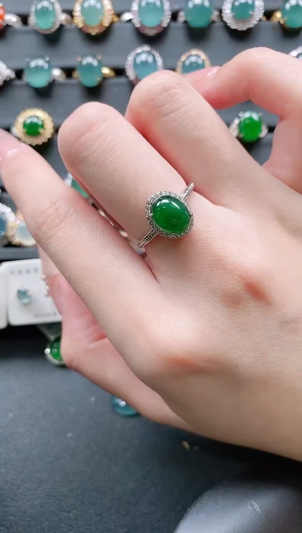 【闪购商品】翡翠戒指银S925镶嵌11111111