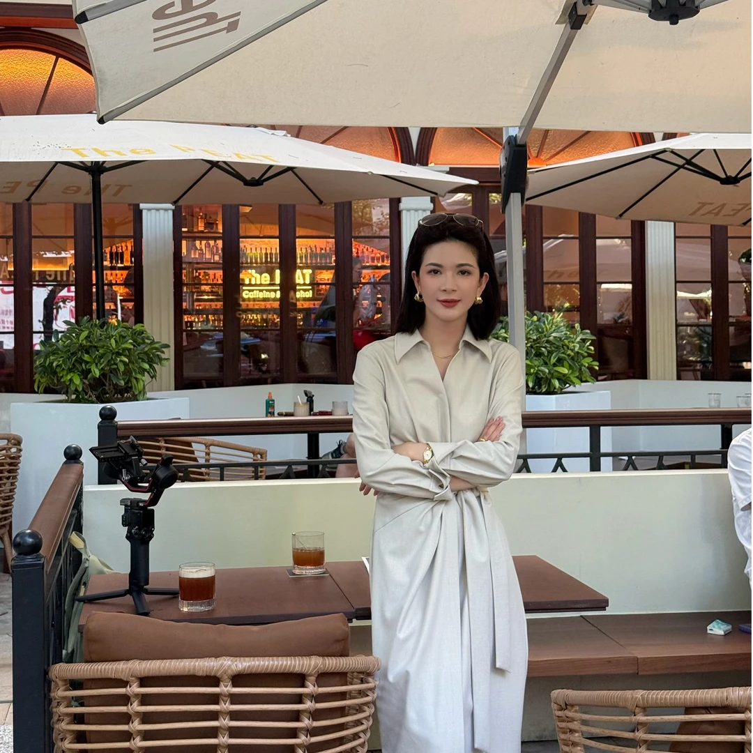 ANGELIAORIGINAL艺术旅途 设计师款绑带气质显瘦秋款连衣裙#690