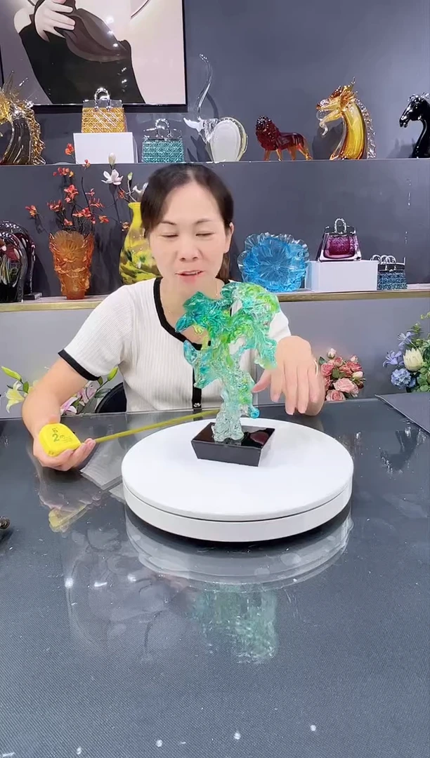 琉璃水晶琉璃摆件1个