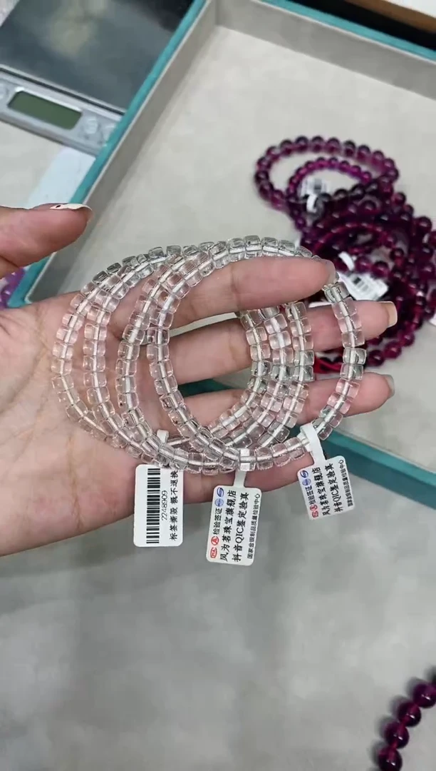 【闪购商品】水晶手串未镶嵌白水晶直切 6mm+ 多样性发一