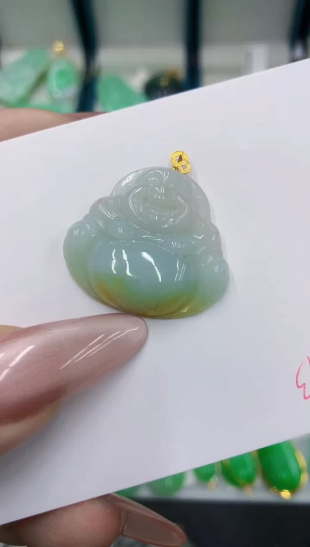 颈饰18K金镶嵌翡翠11111