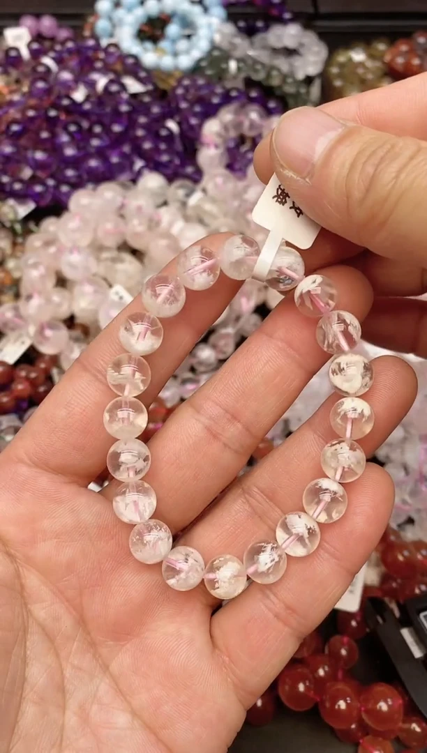 【闪购商品】水晶手链未镶嵌b35 雪花幽灵9mm+