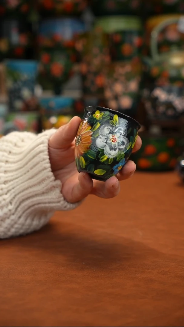 紫砂油画手绘釉下彩