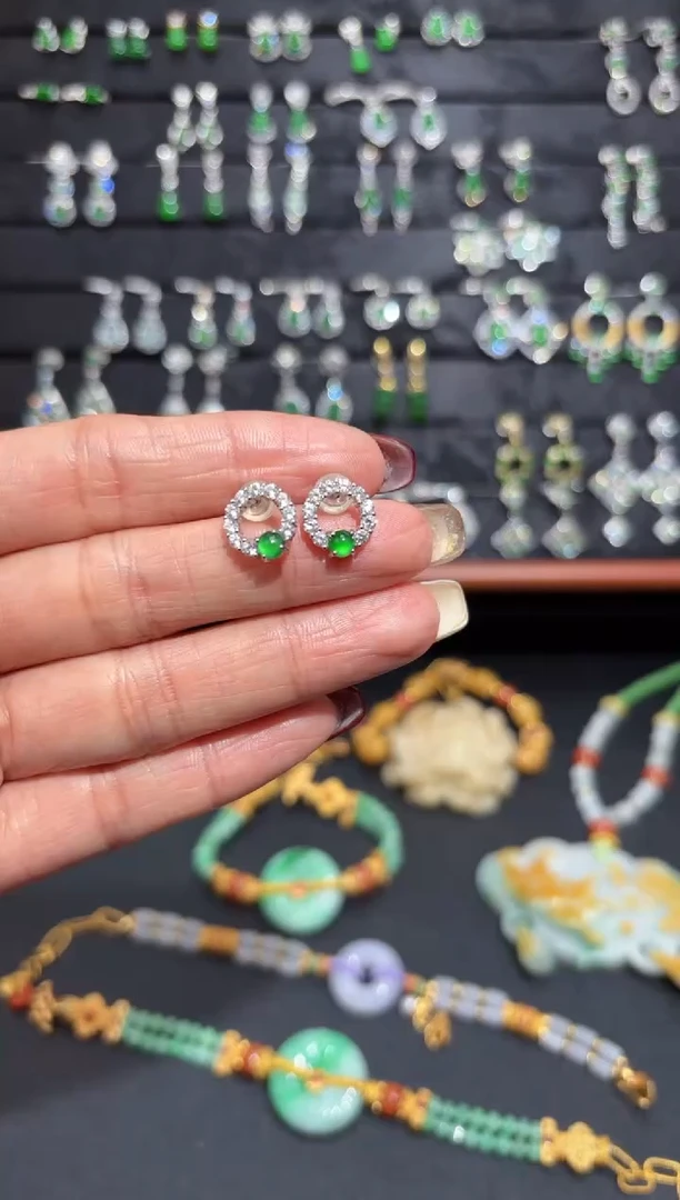 【闪购商品】翡翠颈饰银S925镶嵌蛋面/支持复检/一件