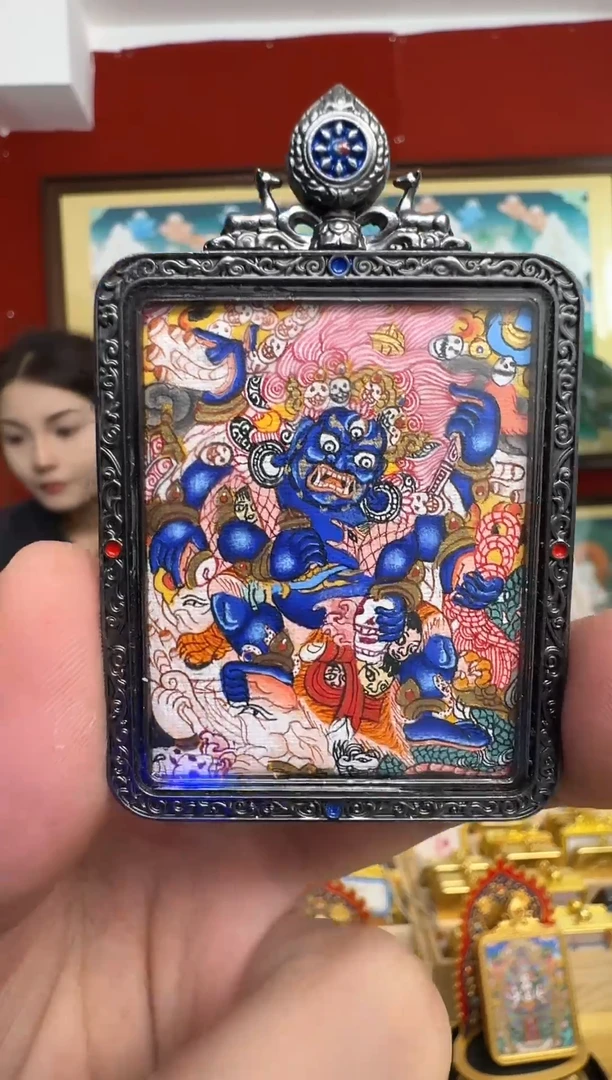 吊坠黑-热贡纯手绘