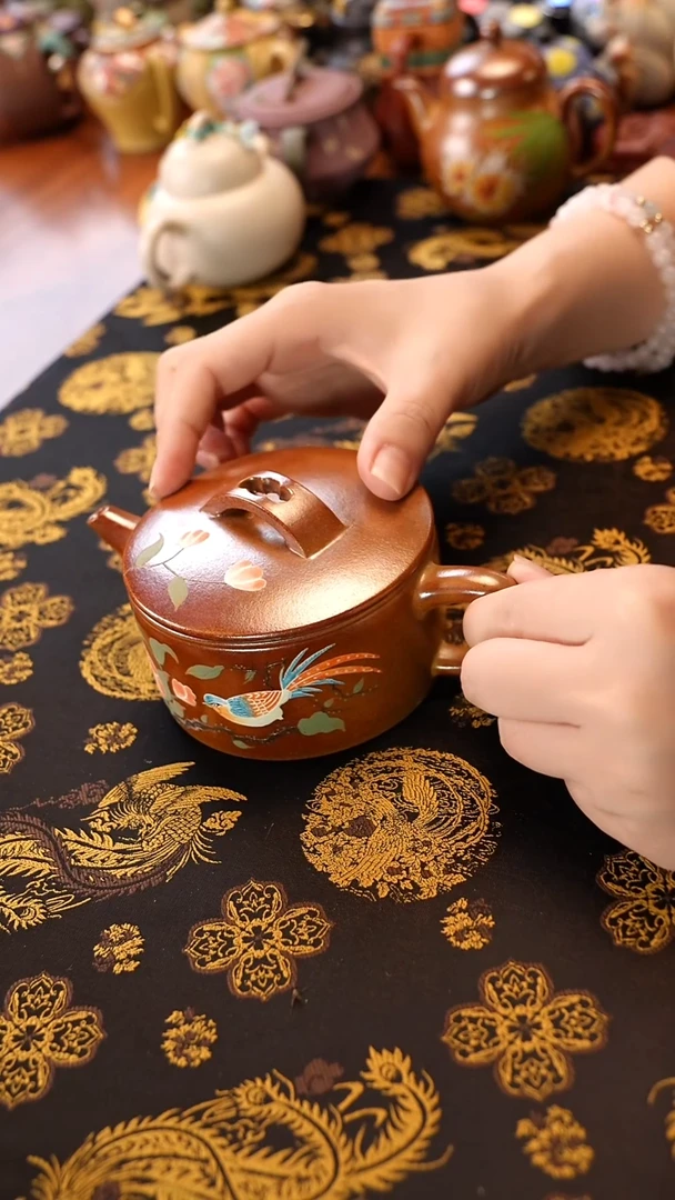 茶壶紫砂段泥柴烧汉瓦壶