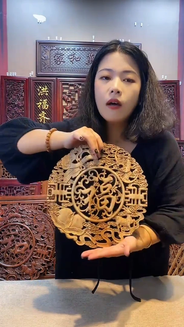 香樟木木雕款福禄寿喜白坯微瑕