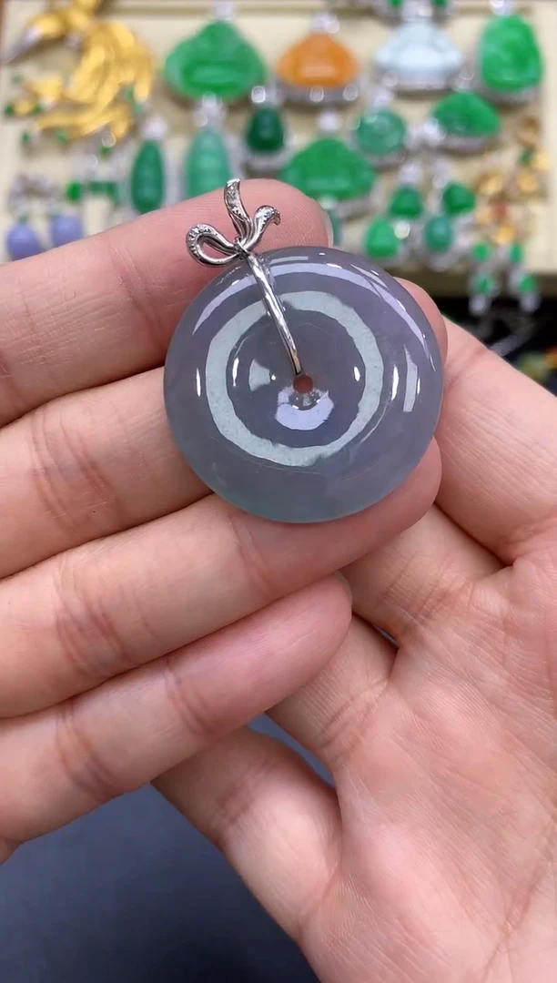 颈饰18K金镶嵌翡翠20-中国好珍宝