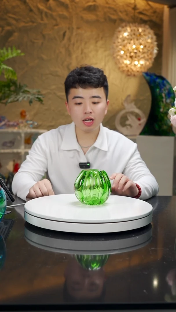 手工艺品琉璃祖母绿南瓜香薰瓶