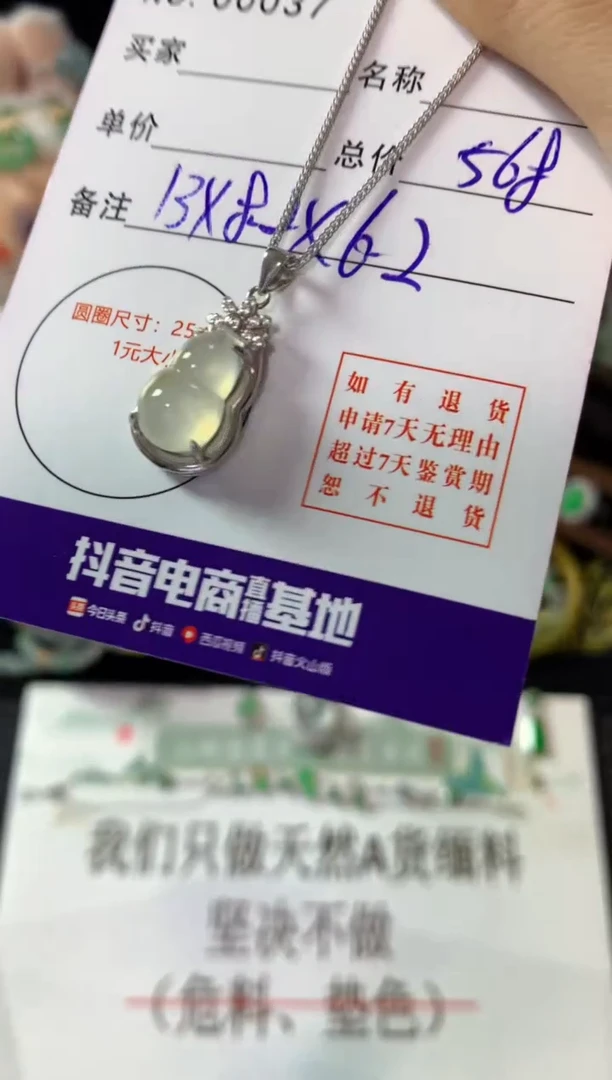颈饰银S925镶嵌翡翠翡翠