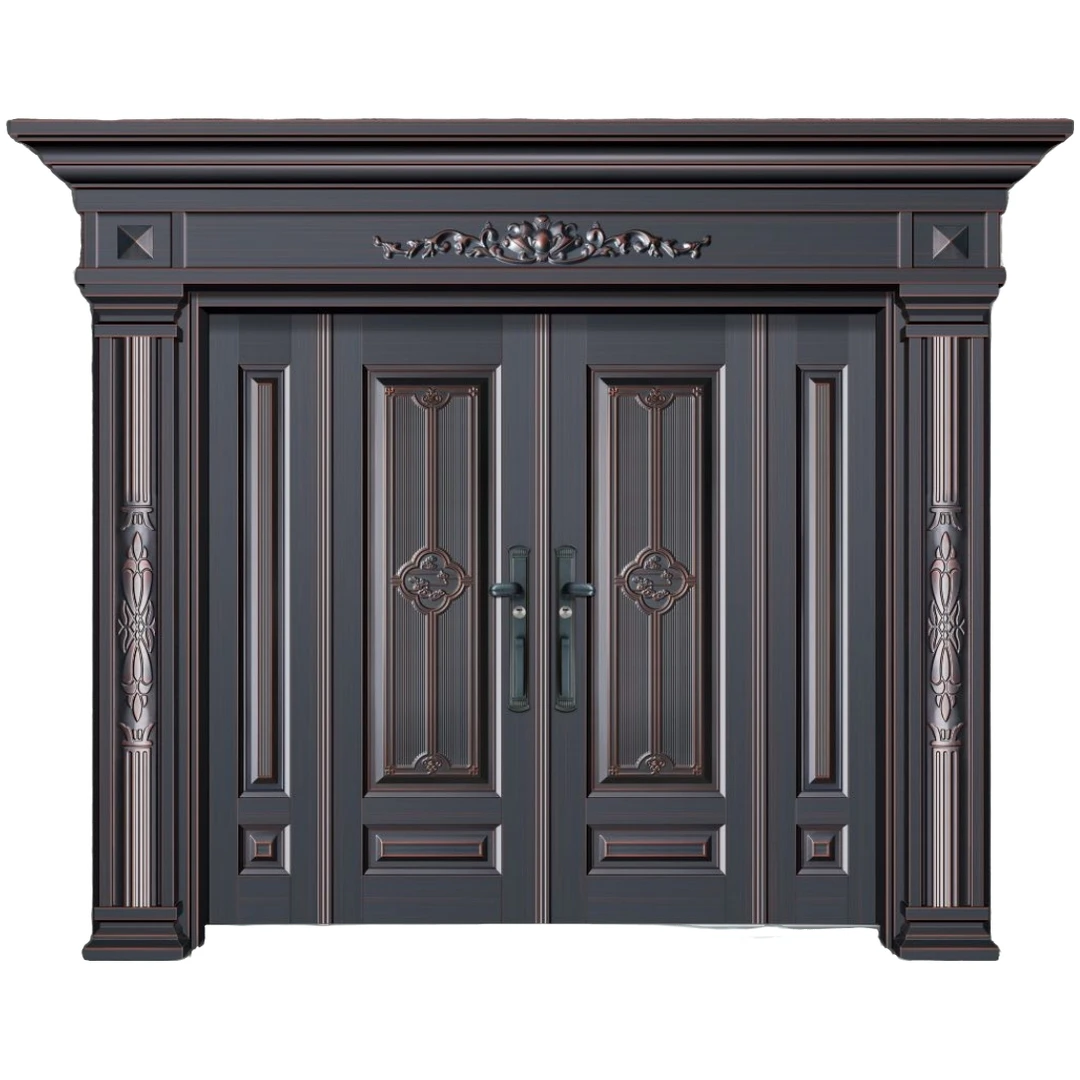 锌合金别墅大门定制农村自建房进户门庭院门环保工艺