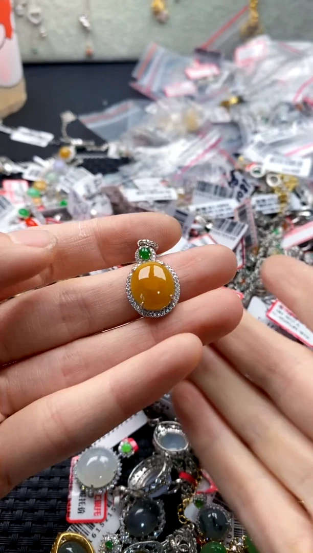 翡翠戒指银S925镶嵌33333---5