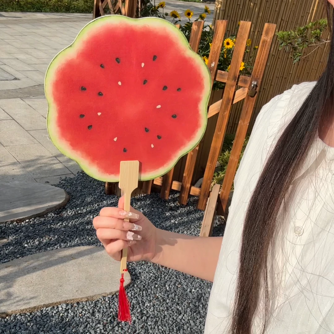 【8TEEN】西瓜扇子团扇风夏日清凉拍照扇子甜凉送女友闺蜜夏日好物